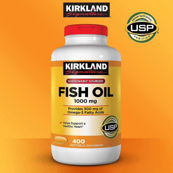 Kirkland Signature Fish Oil 1000 mg., 400 Softgels `o@Ynn ]400ɡ^